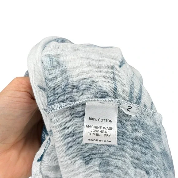 FELICITE Gauze Boyfriend Maxi Dress Navy Palm Print Size 2 US Small Vacay NWT‎ - Picture 9 of 9